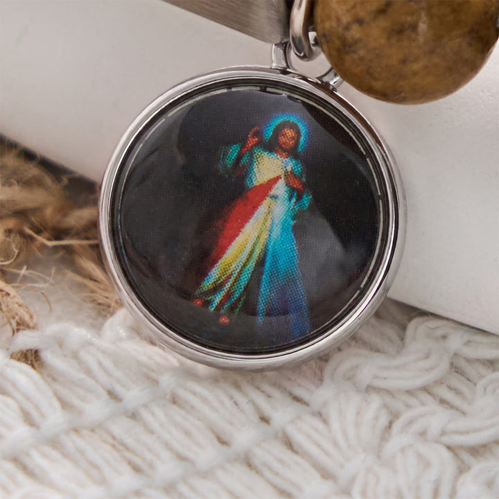 SolaceBeads Divine Mercy Picture Stone Bracelet: Faith Shines in Daily Moments - image 5