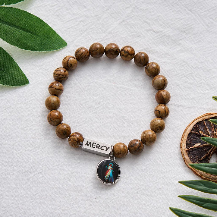 SolaceBeads Divine Mercy Picture Stone Bracelet: Faith Shines in Daily Moments - image 7