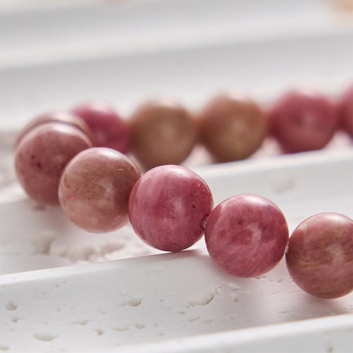 SolaceBeads Rhodonite Bracelet: Grace‑Filled PEACE Engraved Faith Bracelet - image 4
