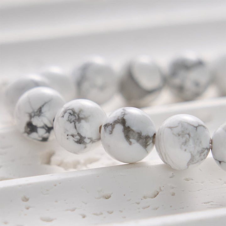 SolaceBeads White Turquoise Bracelet: Faith‑inspired STRONG Engraved Daily Reminder - image 3