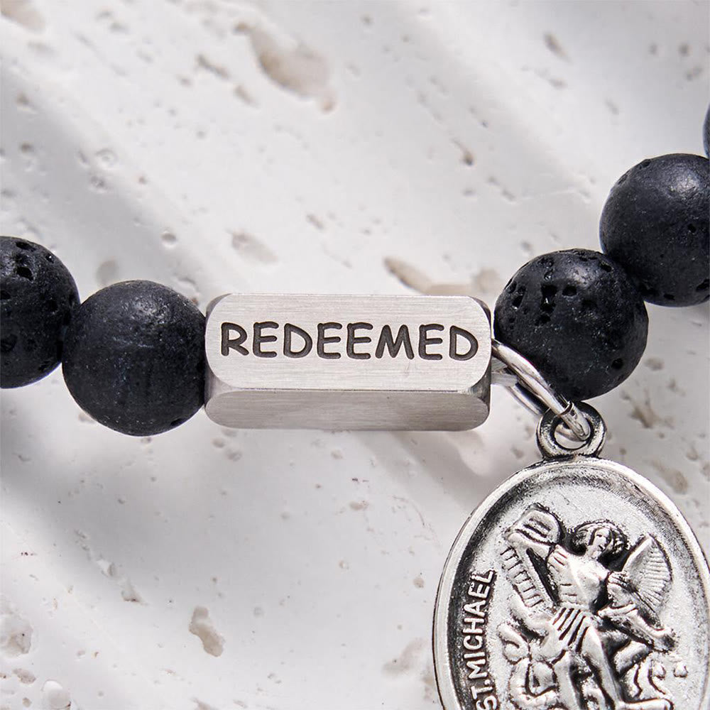 SolaceBeads Lava Stone Bracelet: Faith‑Centered REDEEMED Faith Reminder - image 4