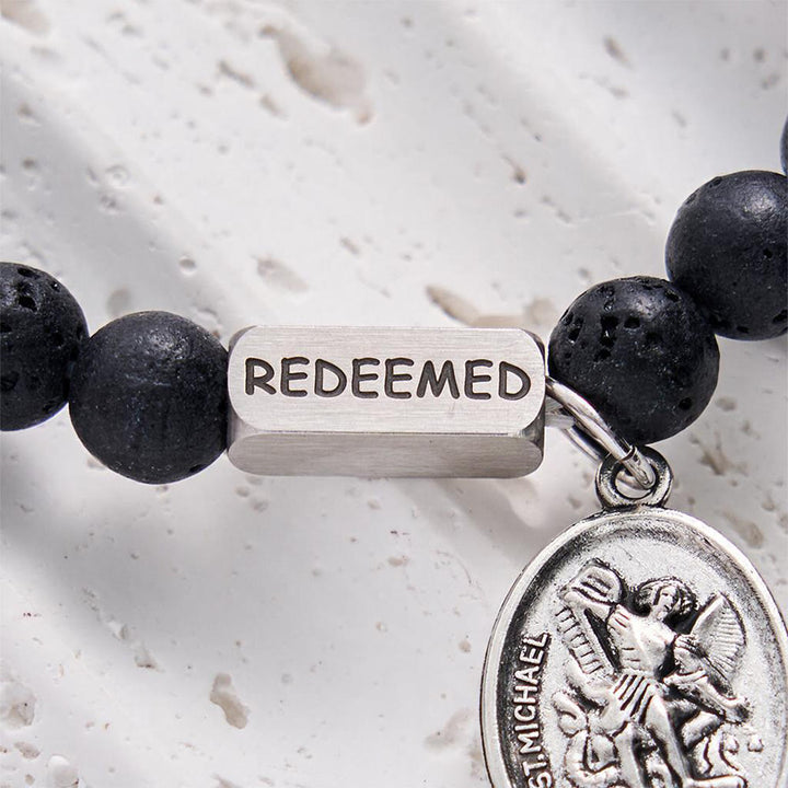 SolaceBeads Lava Stone Bracelet: Faith‑Centered REDEEMED Faith Reminder - image 4