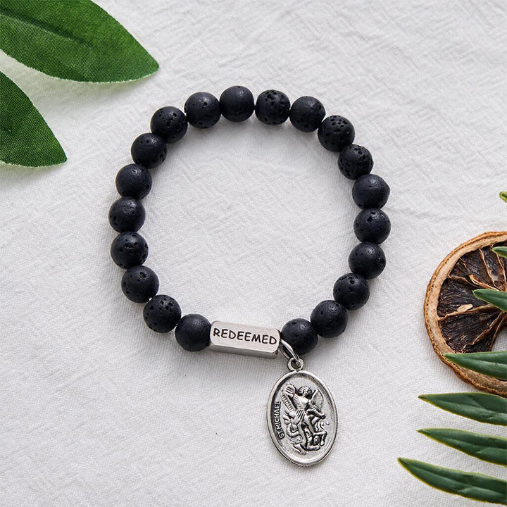 SolaceBeads Lava Stone Bracelet: Faith‑Centered REDEEMED Faith Reminder - image 7