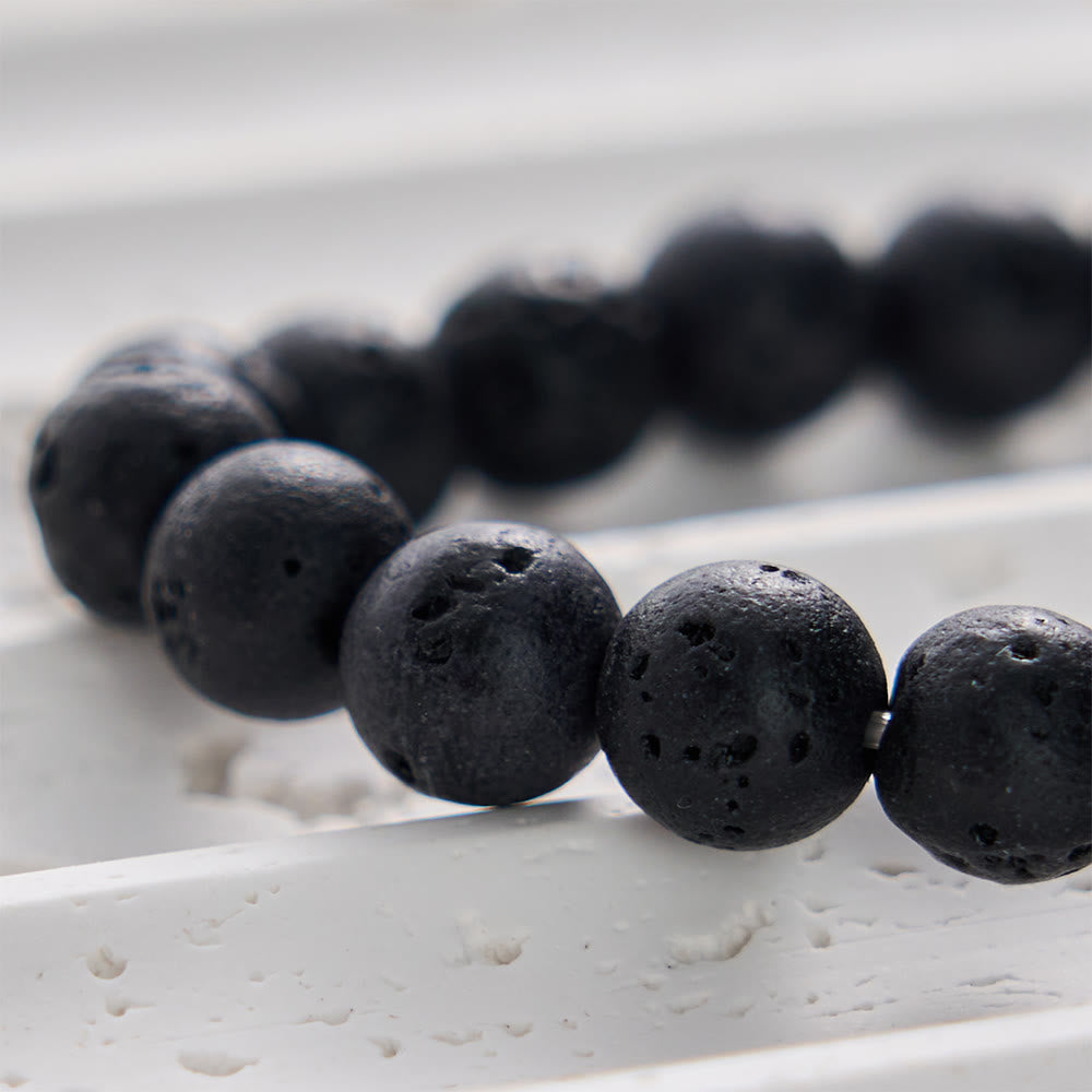 SolaceBeads Lava Stone Bracelet: Faith‑Centered REDEEMED Faith Reminder - image 3