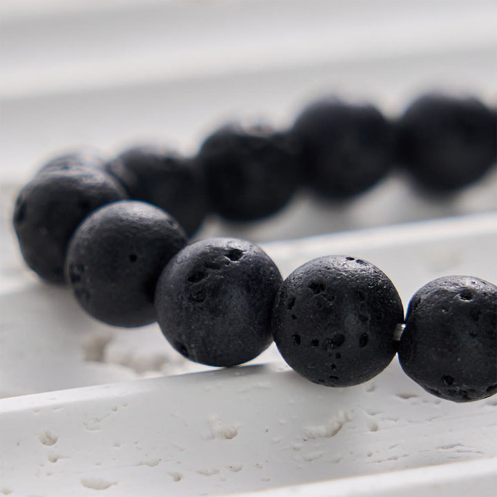 SolaceBeads Lava Stone Bracelet: Faith‑Centered REDEEMED Faith Reminder - image 3