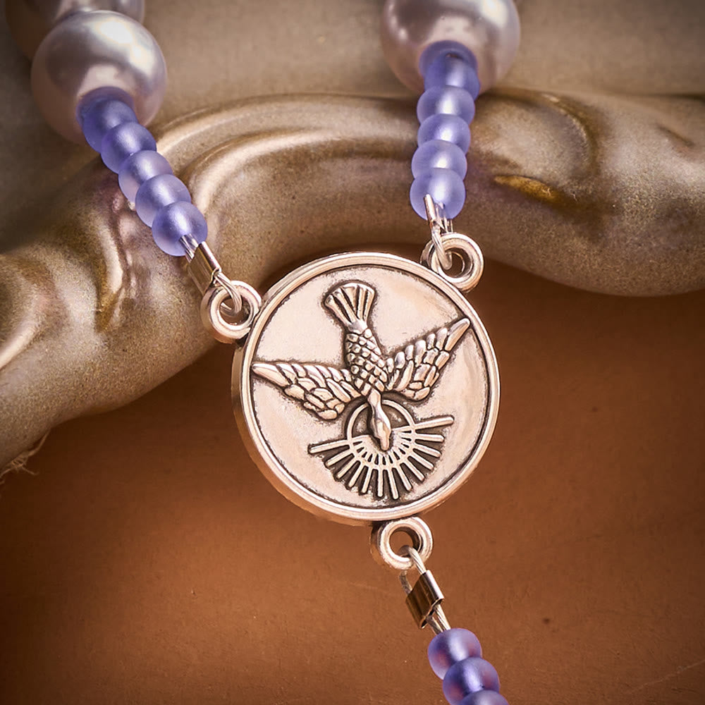 SolaceBeads Purple Pearl Artistic Rosary: Gentle Grace for Your Quiet Prayers - image 6
