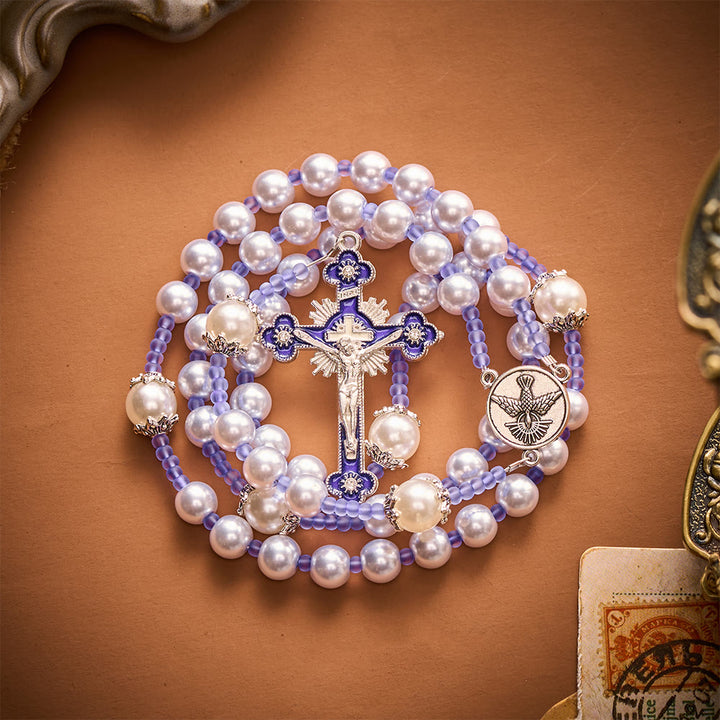 SolaceBeads Purple Pearl Artistic Rosary: Gentle Grace for Your Quiet Prayers - image 8