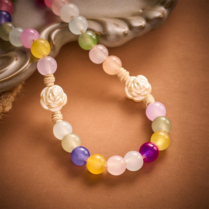 SolaceBeads Multicolor Glass Jade Artistic Rosary: Gentle Bliss for Your Daily Prayer - image 5
