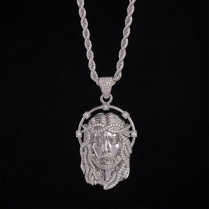 SolaceBeads CZ Jesus Face Pendant Necklace: Divine Light Within Your Heart - image 21