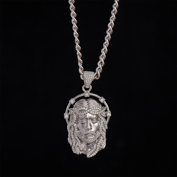 SolaceBeads CZ Jesus Face Pendant Necklace: Divine Light Within Your Heart - image 22