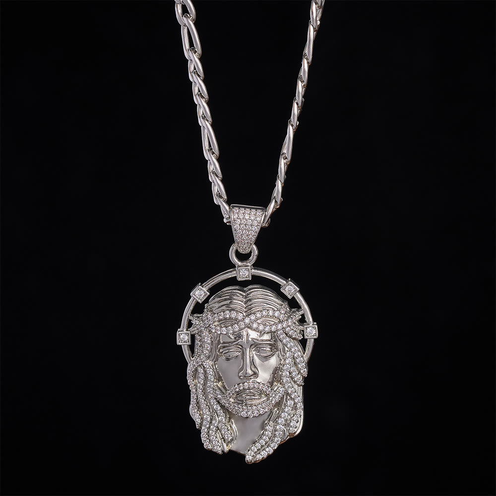 SolaceBeads CZ Jesus Face Pendant Necklace: Divine Light Within Your Heart - image 20