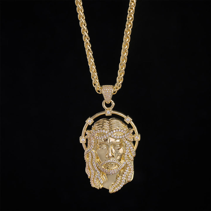 SolaceBeads CZ Jesus Face Pendant Necklace: Divine Light Within Your Heart - image 19