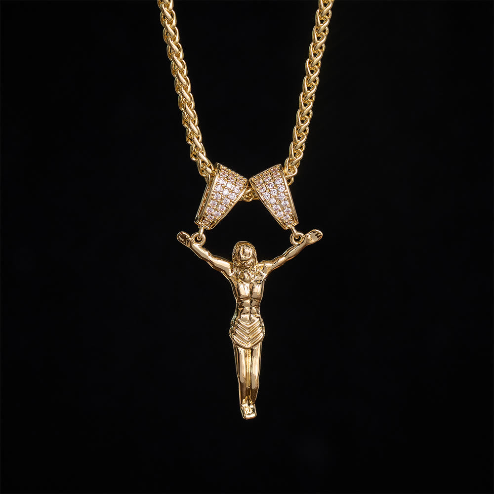 SolaceBeads Gold &amp; Silver Jesus Pendant Necklace: Divine Mercy in Every Moment - image 7