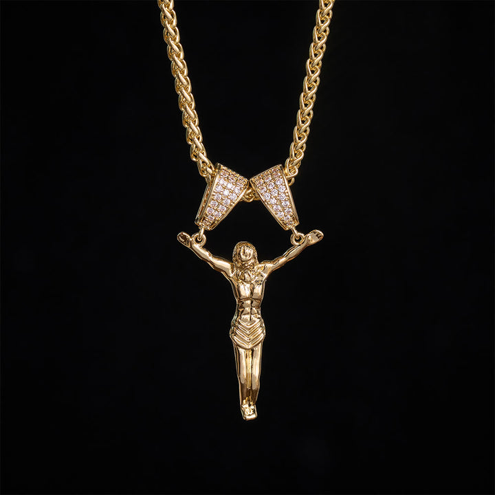 SolaceBeads Gold &amp; Silver Jesus Pendant Necklace: Divine Mercy in Every Moment - image 7