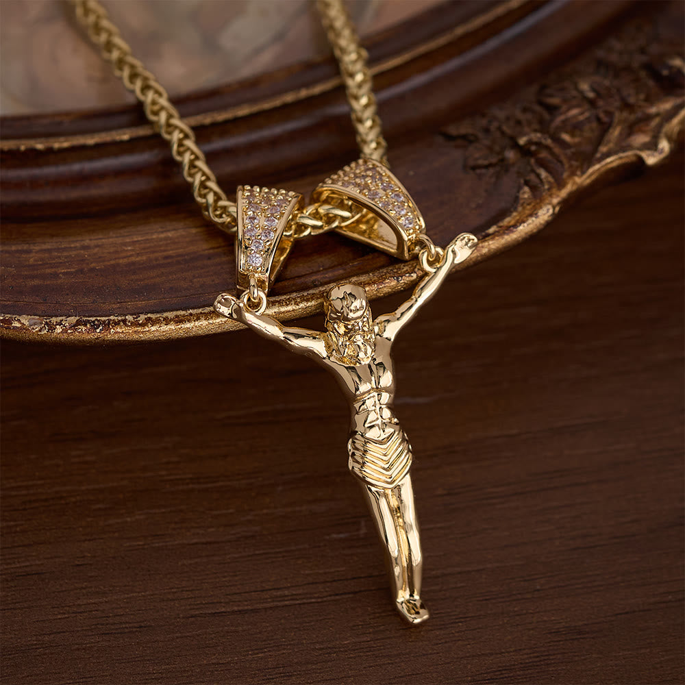 SolaceBeads Gold &amp; Silver Jesus Pendant Necklace: Divine Mercy in Every Moment - image 2