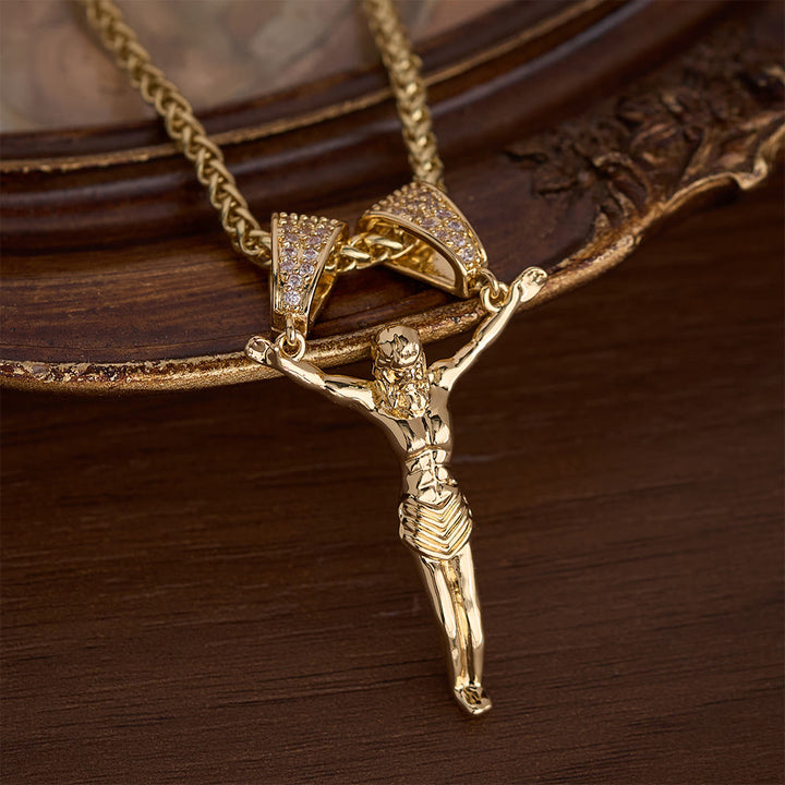 SolaceBeads Gold &amp; Silver Jesus Pendant Necklace: Divine Mercy in Every Moment - image 2