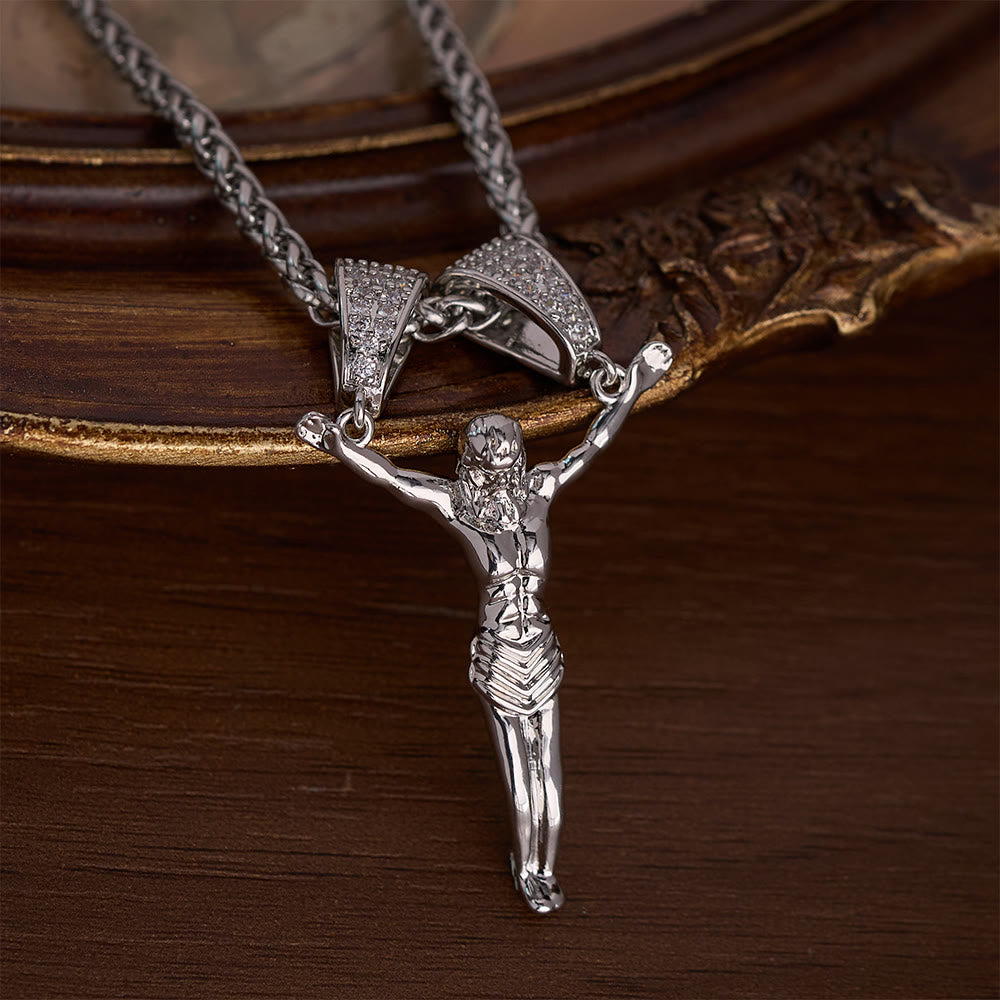 SolaceBeads Gold &amp; Silver Jesus Pendant Necklace: Divine Mercy in Every Moment - image 3