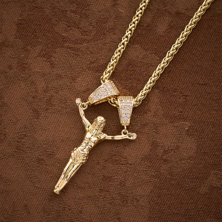 SolaceBeads Gold &amp; Silver Jesus Pendant Necklace: Divine Mercy in Every Moment - image 4