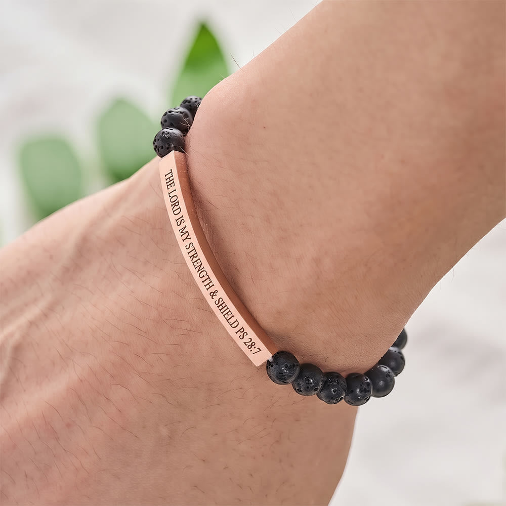SolaceBeads Faith Lava Stone Bracelet: Sacred Strength for Your Daily Devotion - image 1