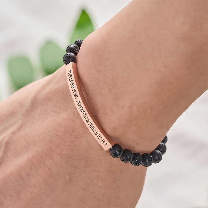 SolaceBeads Faith Lava Stone Bracelet: Sacred Strength for Your Daily Devotion - image 1
