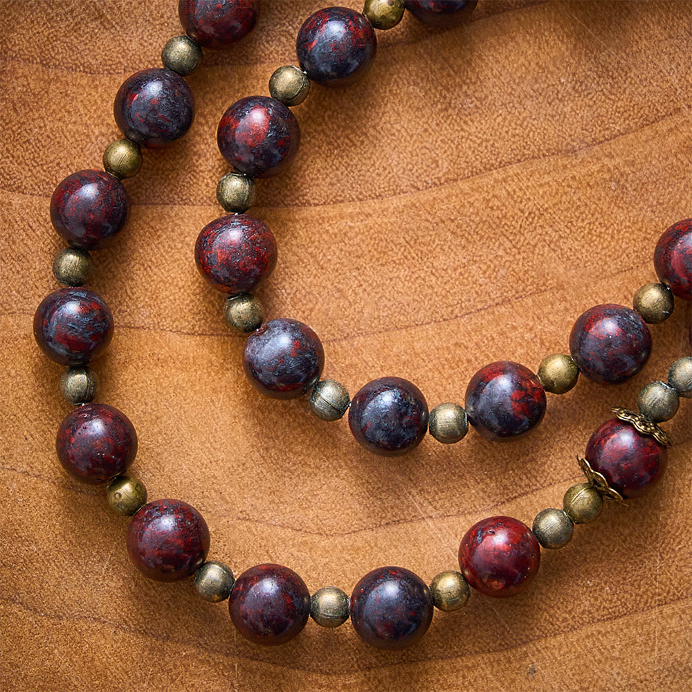 SolaceBeads Bloodstone Rosary With Miraculous Medal &amp; Crucifix: Earthy Warmth for Autumn - image 2