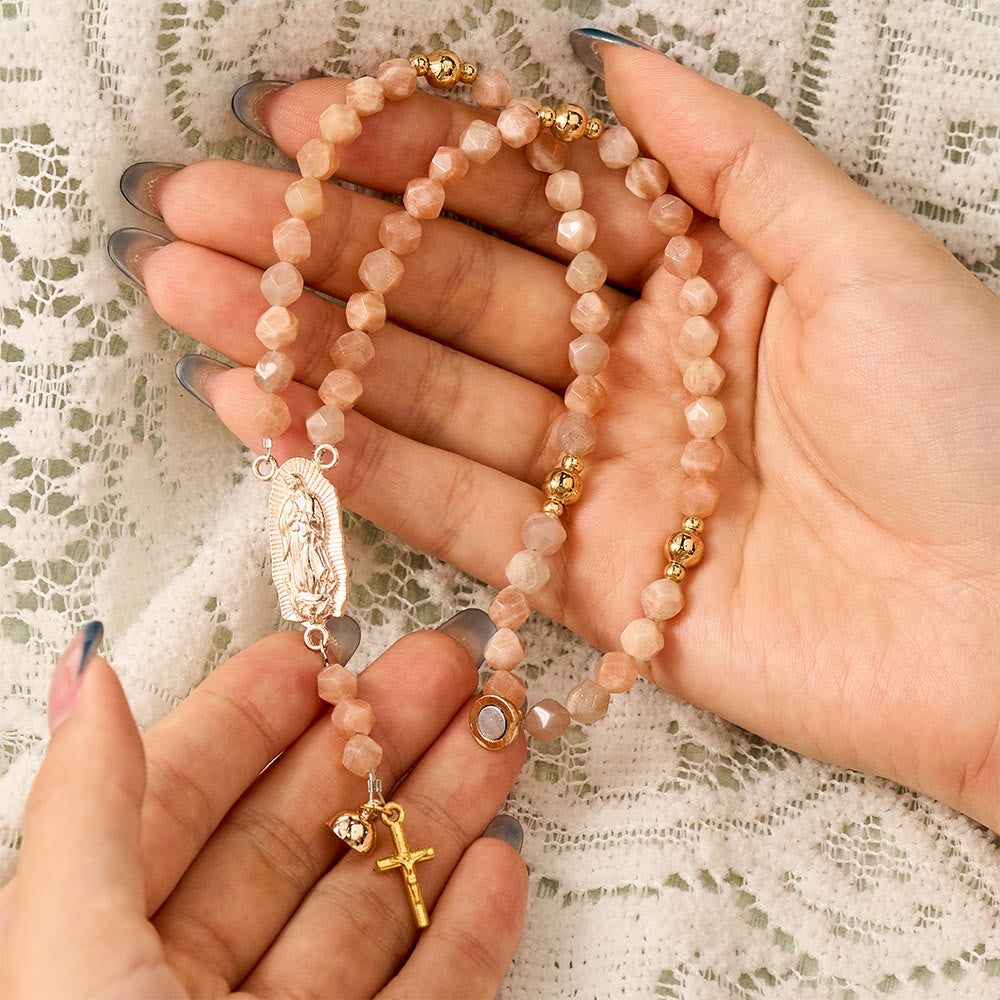 SolaceBeads Sunstone Rosary Bracelet: Gentle Light for Your Quiet Prayers - image 1