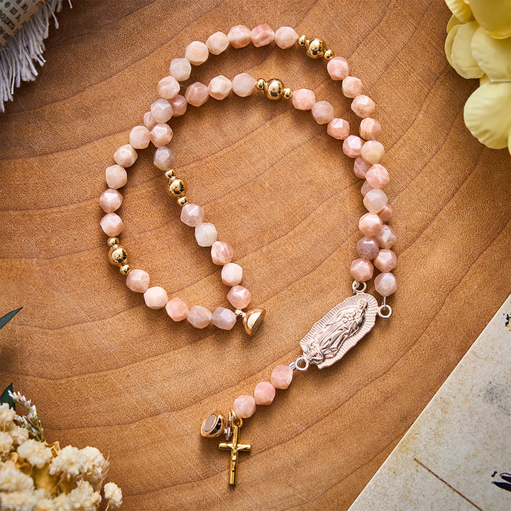 SolaceBeads Sunstone Rosary Bracelet: Gentle Light for Your Quiet Prayers - image 2