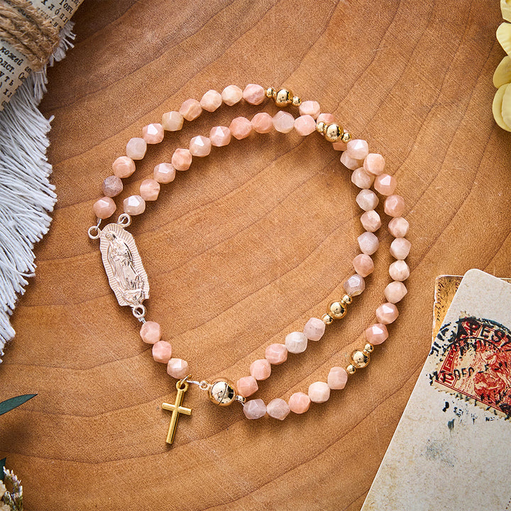 SolaceBeads Sunstone Rosary Bracelet: Gentle Light for Your Quiet Prayers - image 7