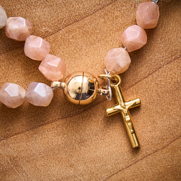 SolaceBeads Sunstone Rosary Bracelet: Gentle Light for Your Quiet Prayers - image 5