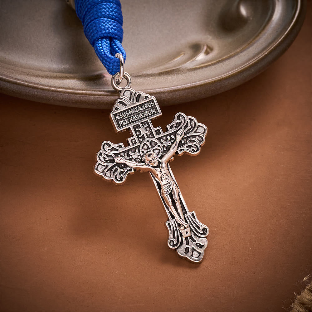 SolaceBeads Black Beads &amp; St.Michael Medal Artistic Rosary: Guarding Your Daily Prayer - image 5