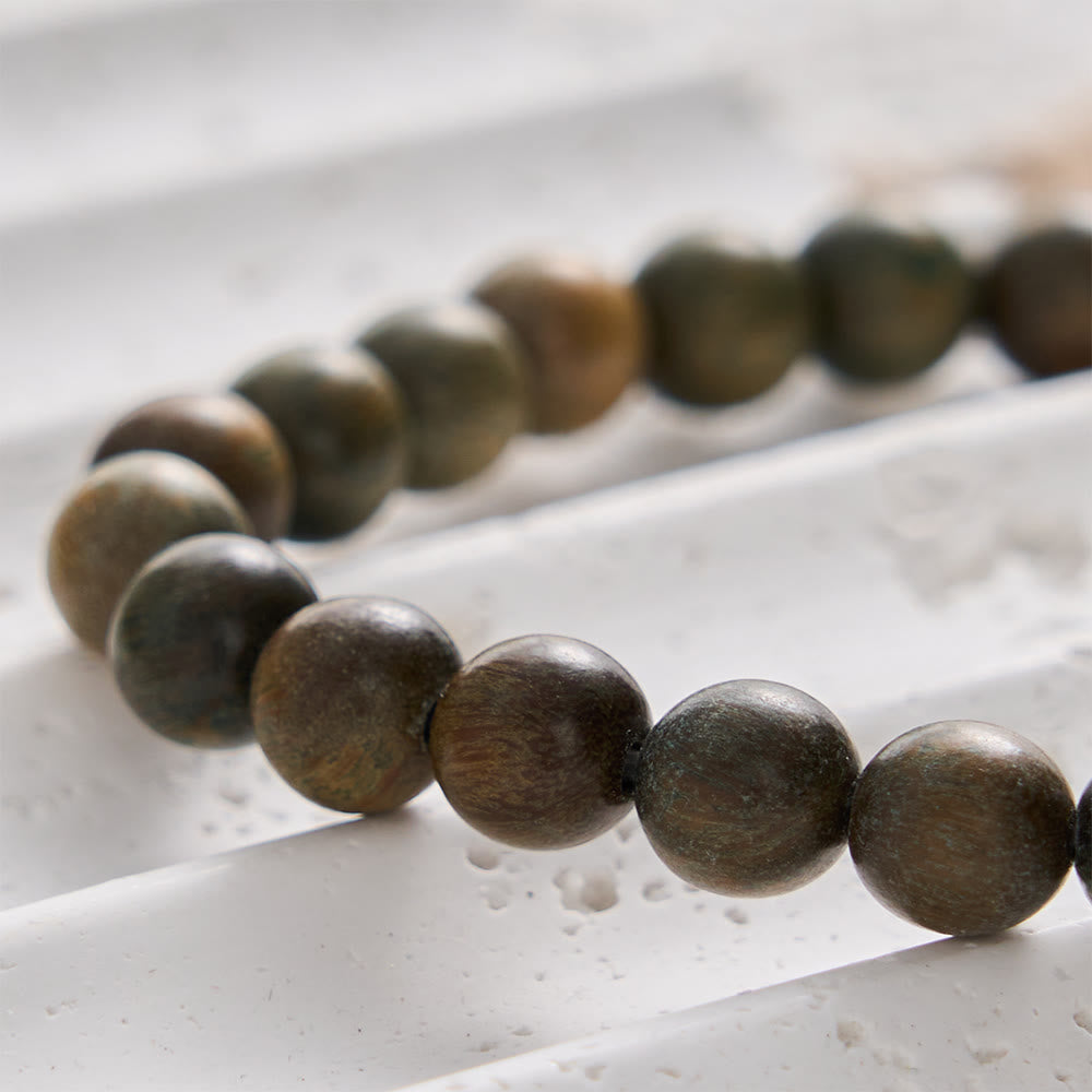 SolaceBeads Green Sandalwood Bracelet: GRACE UPON GRACE John 1:16, Back-To-School Blessing - image 4