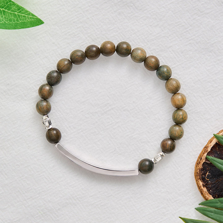 SolaceBeads Green Sandalwood Bracelet: GRACE UPON GRACE John 1:16, Back-To-School Blessing - image 5
