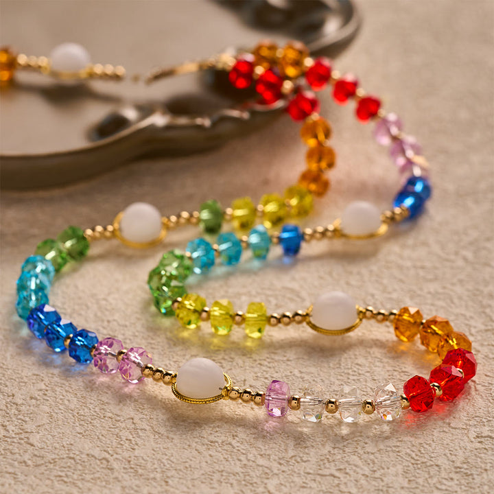 SolaceBeads Rainbow Crystal Rosary With Aparecida Centerpiece &amp; Crucifix: Blessing in Colorful Light - image 2