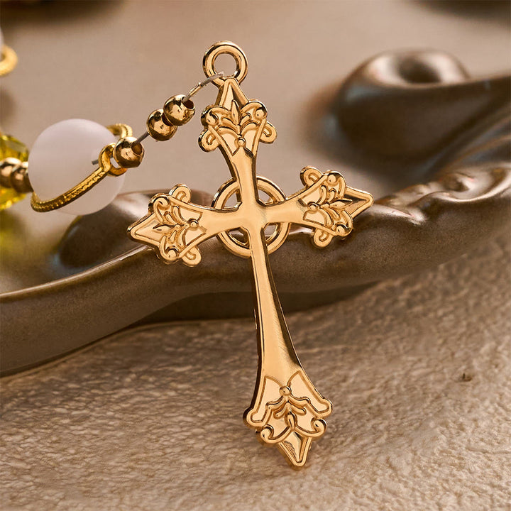 SolaceBeads Rainbow Crystal Rosary With Aparecida Centerpiece &amp; Crucifix: Blessing in Colorful Light - image 4