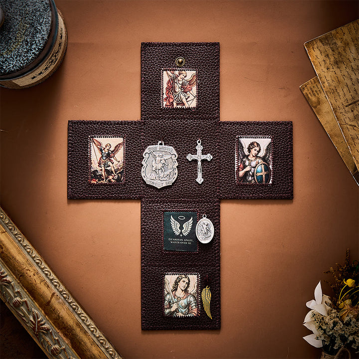 SolaceBeads Portable Amulet: Foldable Pocket Shrine Altar with St. Michael Medal - Saint Michael Protection - image 0
