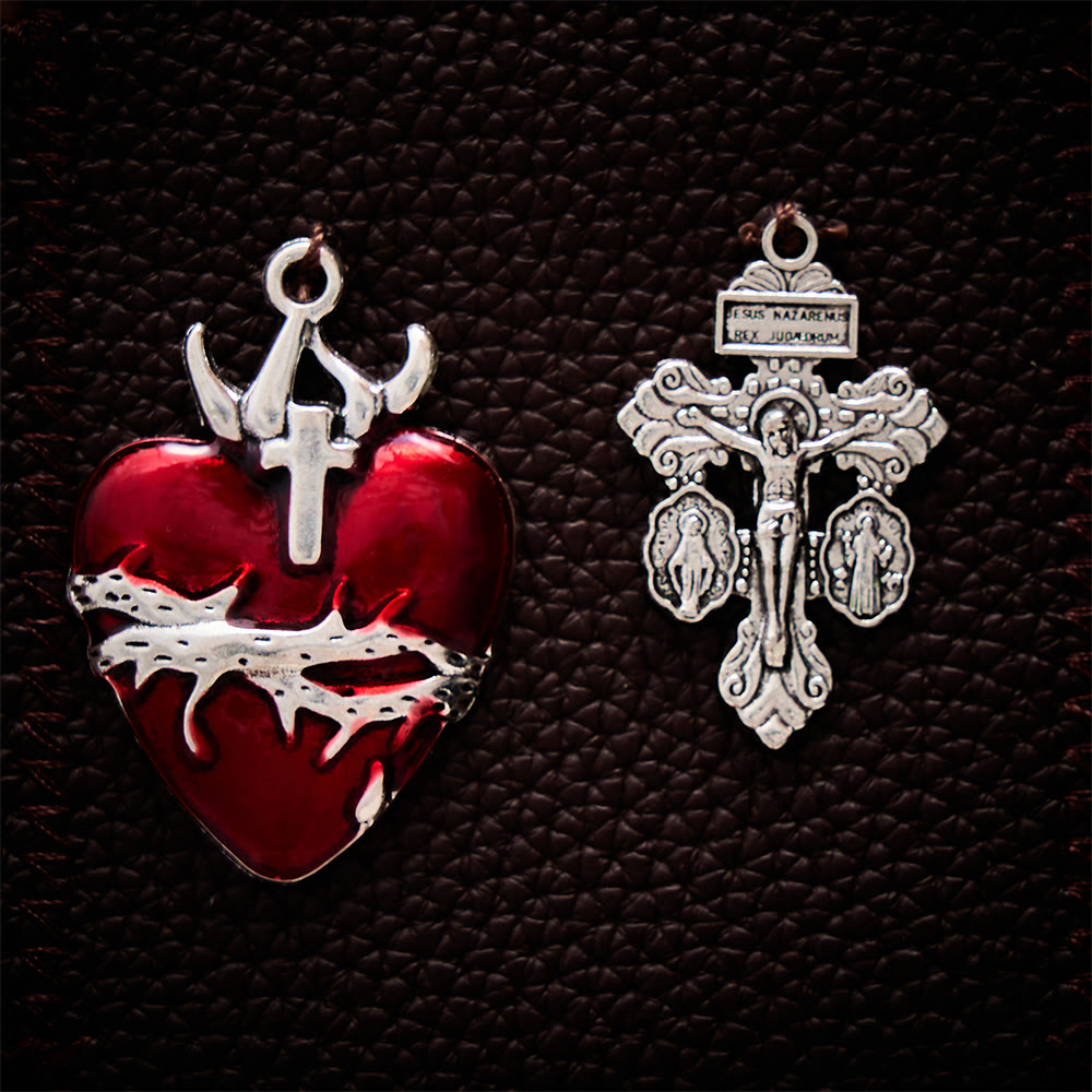 SolaceBeads Sacred Heart Portable Amulet:  Foldable Pocket Shrine Kit Travel Prayer Altar - image 5
