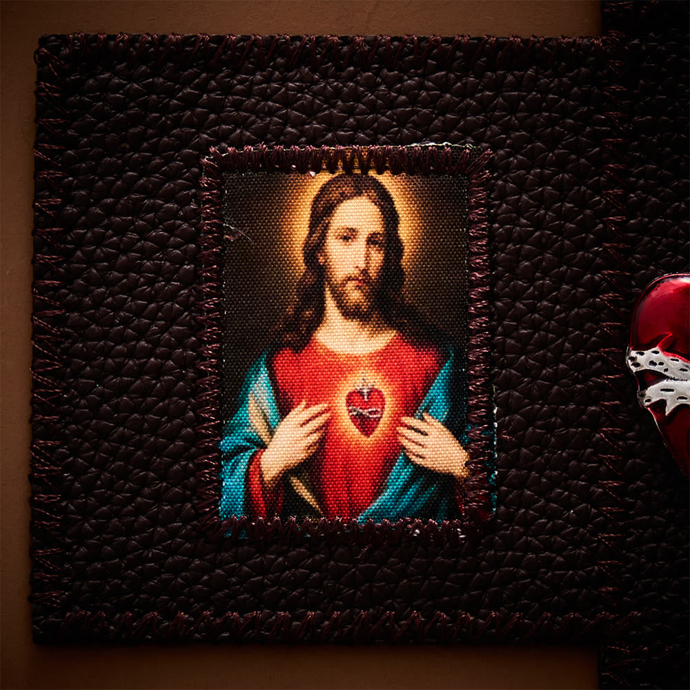 SolaceBeads Sacred Heart Portable Amulet:  Foldable Pocket Shrine Kit Travel Prayer Altar - image 3
