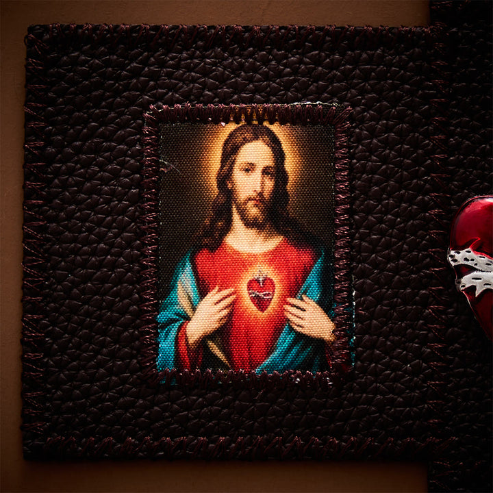 SolaceBeads Sacred Heart Portable Amulet:  Foldable Pocket Shrine Kit Travel Prayer Altar - image 3