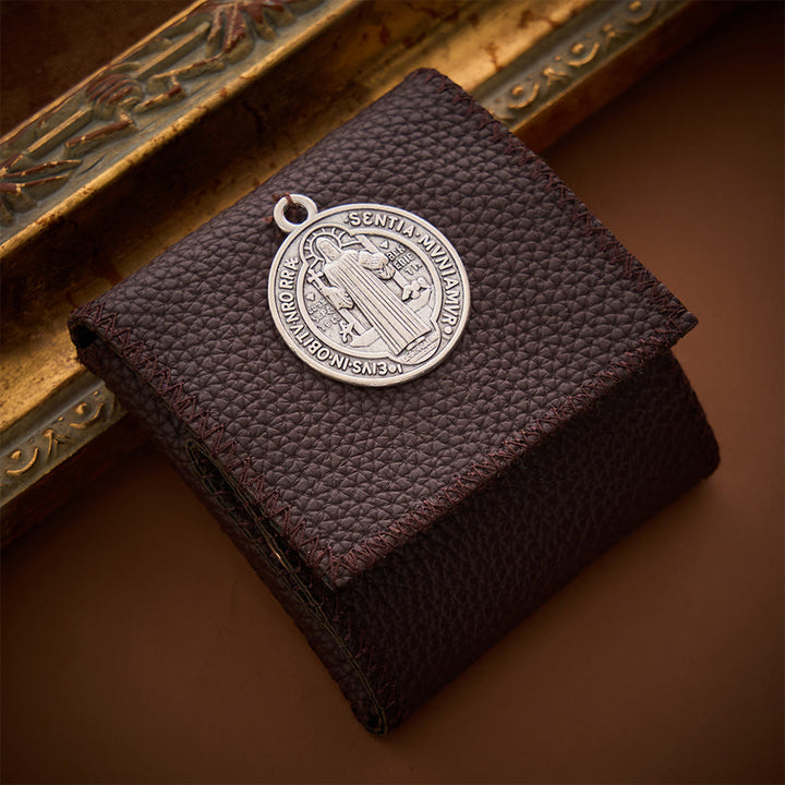 SolaceBeads Foldable Leather Portable Amulet: Immaculate Heart of Mary Altar, Carry Grace &amp; Peace - image 8