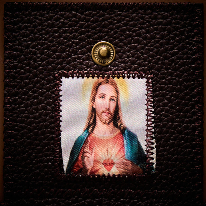 SolaceBeads Foldable Leather Portable Amulet, Sacred Heart Altar: Keep Faith With You Wherever You Pray - image 2