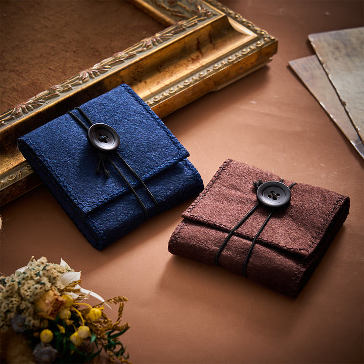 SolaceBeads Blue &amp; Brown Portable Amulet Felt Foldable Pocket Shrine Travel Prayer Altar Oratorio Kit - image 15