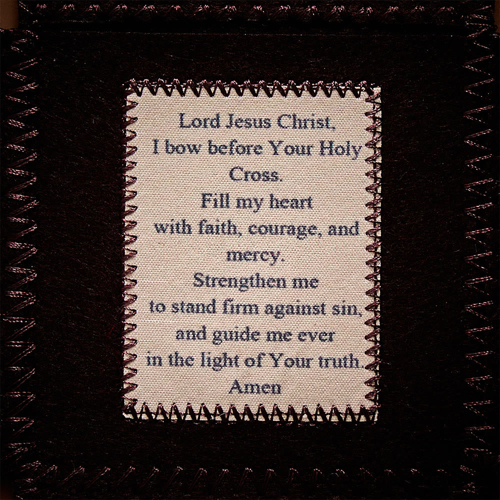 SolaceBeads Blue &amp; Brown Portable Amulet Felt Foldable Pocket Shrine Travel Prayer Altar Oratorio Kit - image 14