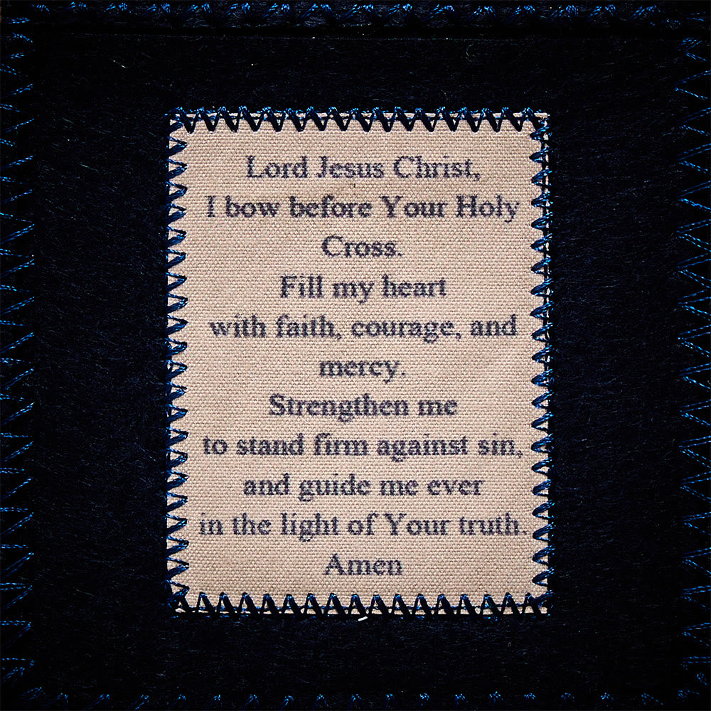 SolaceBeads Blue &amp; Brown Portable Amulet Felt Foldable Pocket Shrine Travel Prayer Altar Oratorio Kit - image 13