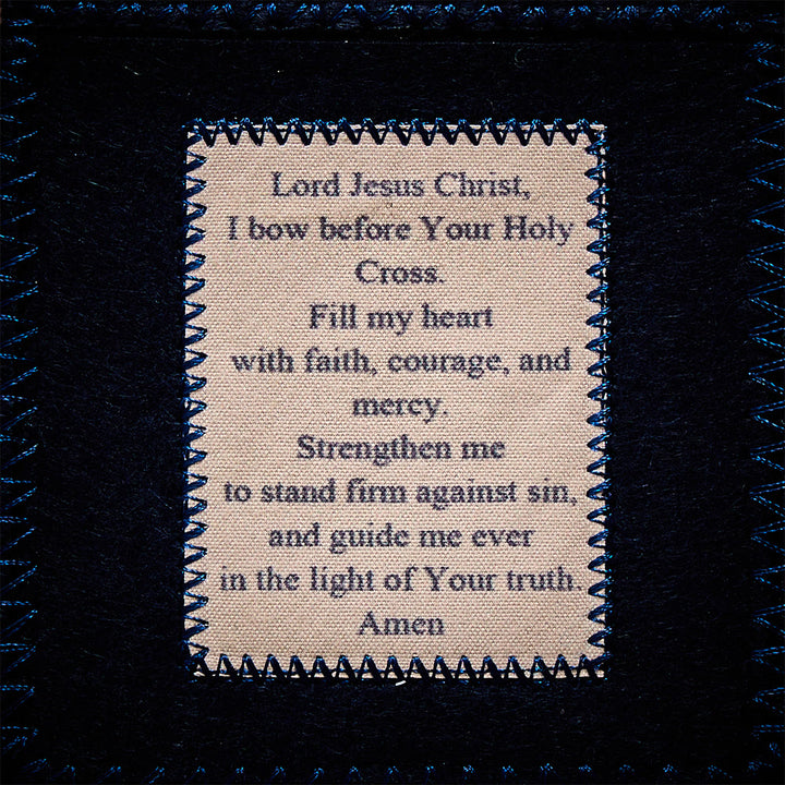 SolaceBeads Blue &amp; Brown Portable Amulet Felt Foldable Pocket Shrine Travel Prayer Altar Oratorio Kit - image 13