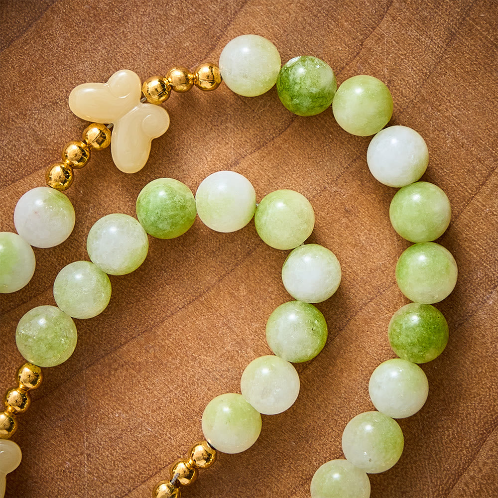 SolaceBeads Natural Green Cream Stone &amp; Butterfly Rosary: Harvest Grace &amp; Hope - image 7