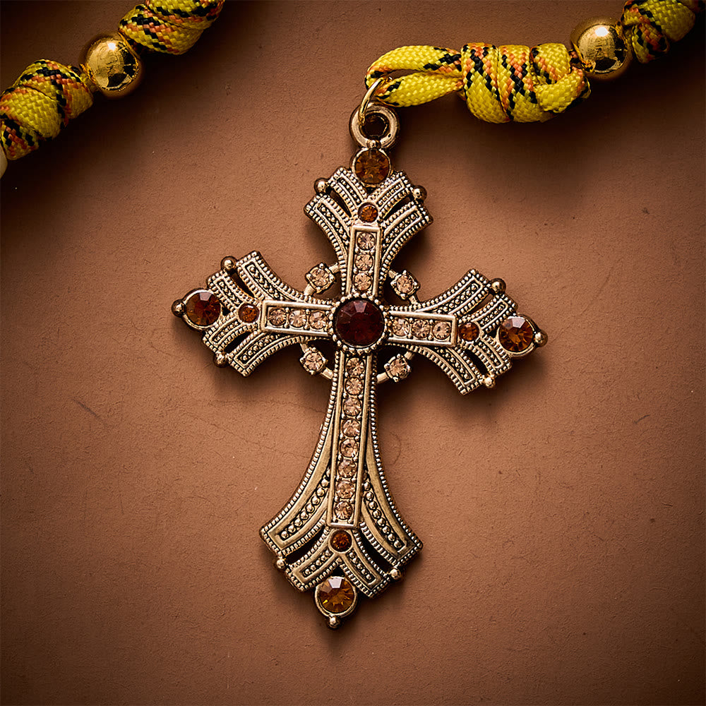 SolaceBeads Yellow Beads Artistic Rosary with Miraculous Medal: A Sacred Blessing of Grace and Gratitude - image 7