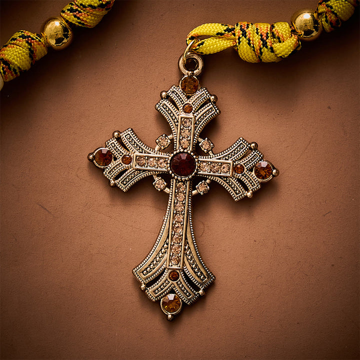 SolaceBeads Yellow Beads Artistic Rosary with Miraculous Medal: A Sacred Blessing of Grace and Gratitude - image 7