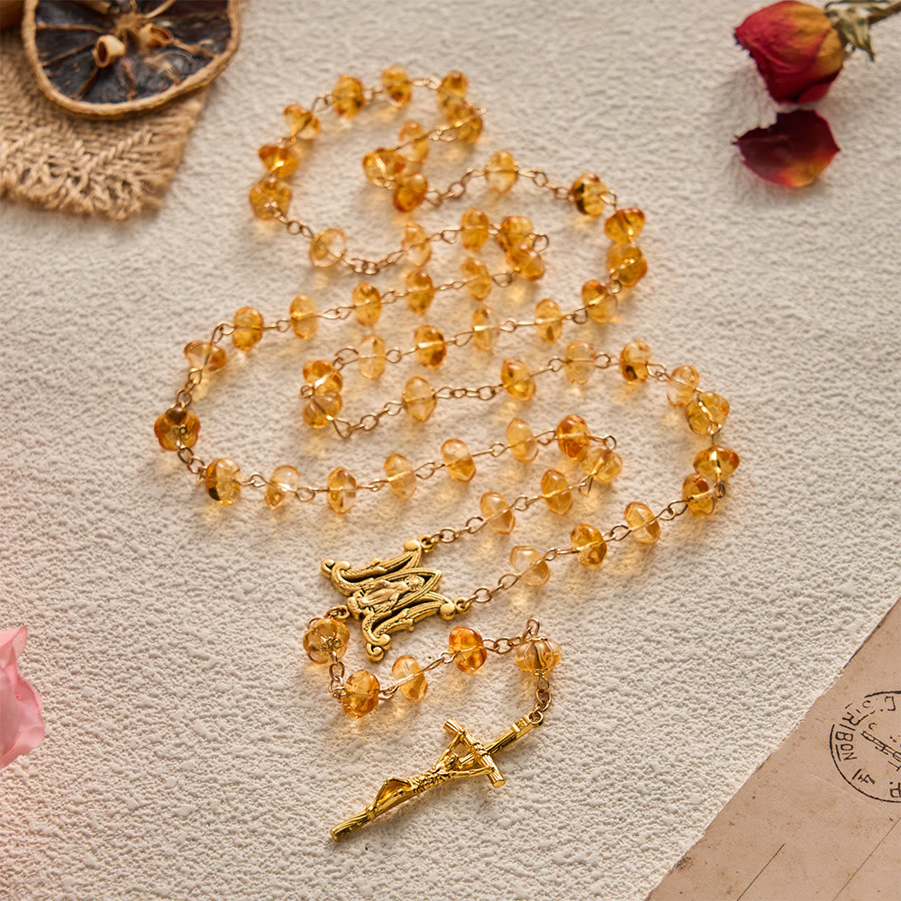 SolaceBeads Orange Pumpkin Artistic Rosary With Miraculous Medal &amp; Crucifix: Warmth In Autumn Hue - image 10