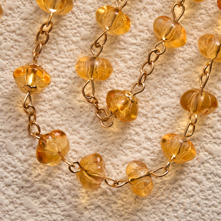 SolaceBeads Orange Pumpkin Artistic Rosary With Miraculous Medal &amp; Crucifix: Warmth In Autumn Hue - image 2