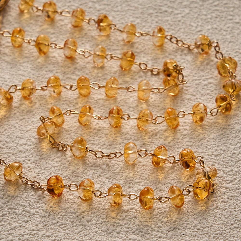 SolaceBeads Orange Pumpkin Artistic Rosary With Miraculous Medal &amp; Crucifix: Warmth In Autumn Hue - image 3